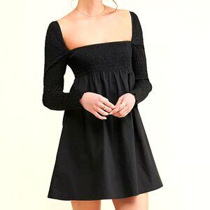 Third Form Shirred Babydoll Dress Size 6 Black